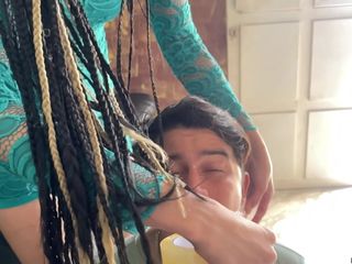 Selfgags femdom bondage: Rączka zwróciła stopę niewolnikiem