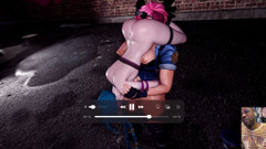 L6RD7BLU3 FUTA: Jinx fait une gorge profonde à sa demi-sœur transsexuelle comme une...