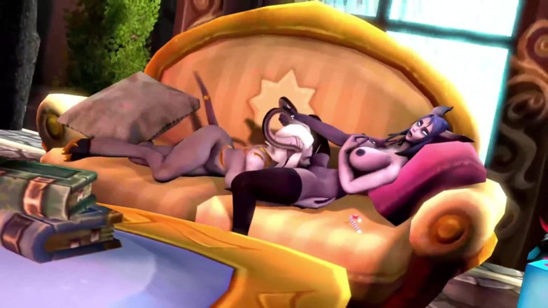 Wraith ward: Draenei Demon Girls Eating Eachother : Warcraft Parody