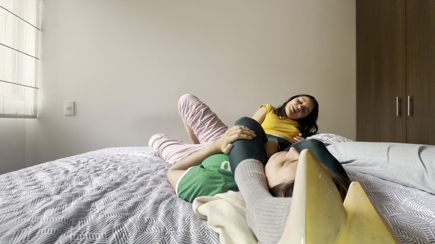 I love that she crushes me so I can feel her heels and ass on my face until she cums (Scarlett and Chanel)