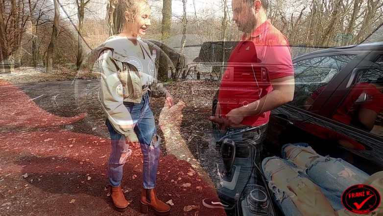 German Fuck Girls: ¡Grosero! ¡Autoestopista al aire libre!