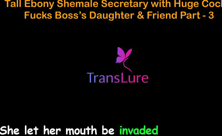 TransLure: Englische audio-sexgeschichte - große ebenholz-transen-sekretärin mit riesigem schwanz - fickt stieftochter und...