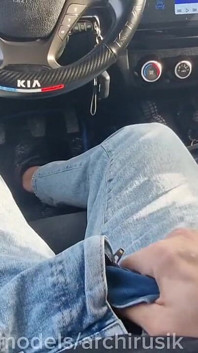 Slut on the Road Eating Stepdaddy's Cum Near the Shopping Mall