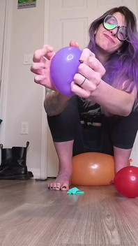 Giantess Non Pop Balloon Squish Asmr Squeaky Feet & Hands, Slow Smushing, No Pops
