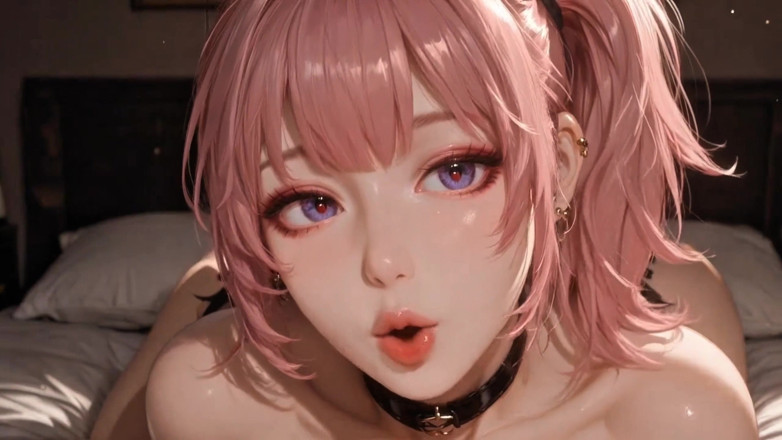 Stories&Anime: Ahegao 3D 粉色硅胶娃娃挑逗