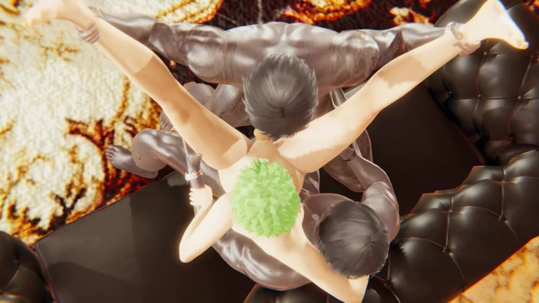 Yaoitube: One Piece Yaoi - Zoro em uma dupla penetração anal