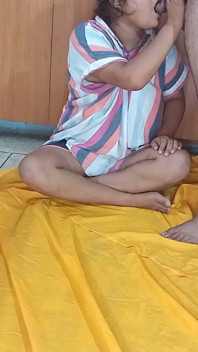 Girlfriend’s Skilled Mouth Worships His Cock at the Hotel