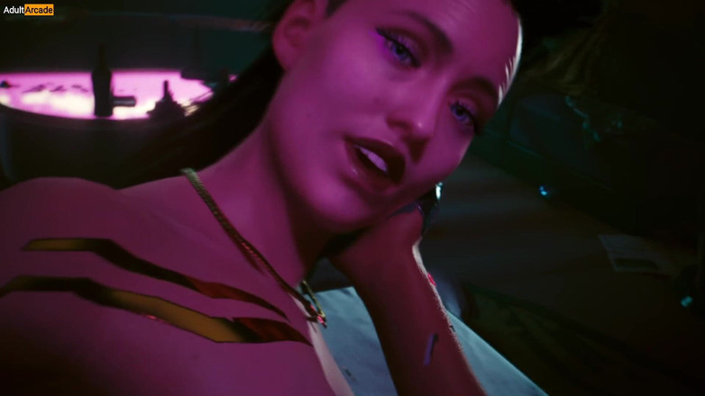 LewdArcade: Cyberpunk'ta güzel kadın 2077 Brittary Hayes seks sahneleri [18+] joy oyuncak ateşli...