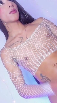 Shemale Xara Bliz Dominates and Masturbates Her Cock for Submissives