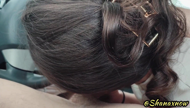 Shanaxnow: Pipe en voiture, POV, éjaculation dans la gorge, jour de pluie