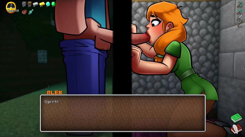 Alita: Alex ssie Steve'a Przez Gloryhole! Niechlujny Sex oralny Hornycraft Minecraft...