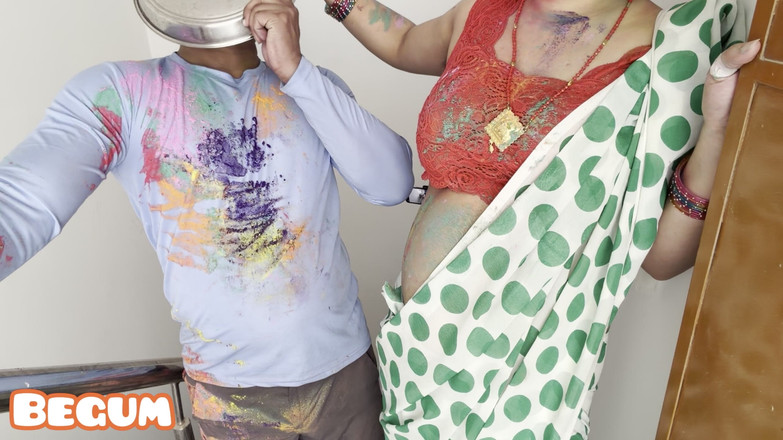 Rukshaar Begum: Ngentot tante seksiku di holi di tangga