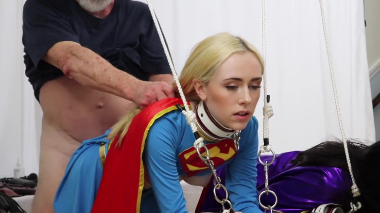Azure Sky Films: Viva Athena / Candy White Supergirl-Batgirl - Chơi ba người kiểu chó...