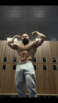 Sweaty Flexing After Training