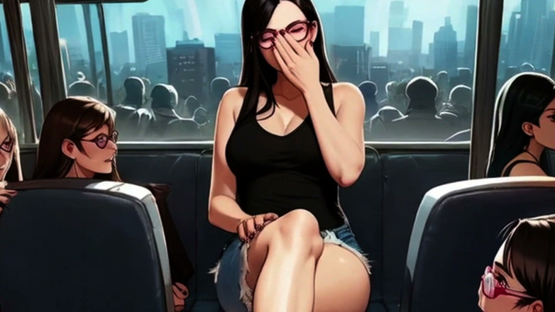 Spicy Toons: Lin Plays Footsie on the Train