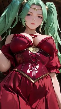Green-haired Warlock! Red Battle Armor in the Classical Arcade, Slit Skirt Teasing Every Move