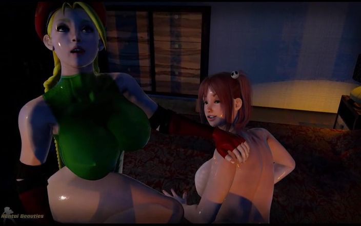 3DHentaiBeauties: Cammy i Honoka Foot Fetish zabawy