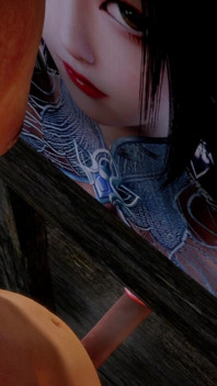 3D heißes cosplay-modell wurde von großem fettem schwanz so hart gefickt