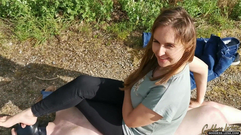 Goddess Lena: Foot date with Birkenstock-sandals