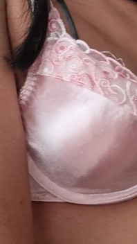 Super sexy rosa satin und spitzen bh