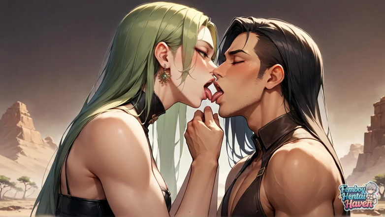 Femboy Hentai Haven: Трансвеститське видовище камшотів у пустелі! Оголена фембоя трахає розпусну шльондру в супергарячому порно відео!
