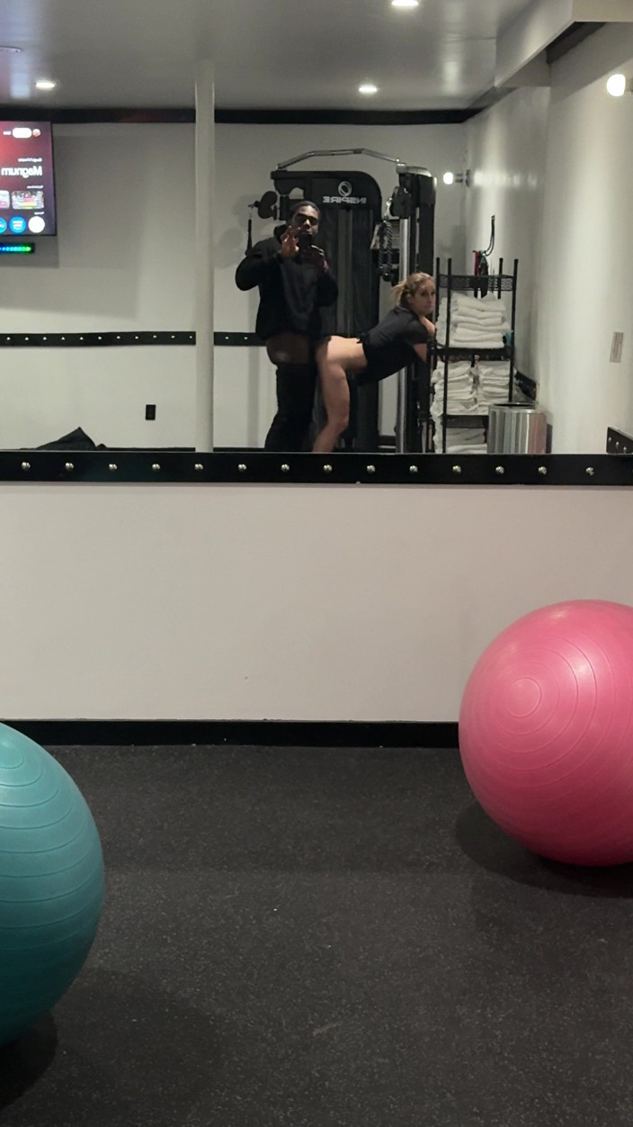 TrixieLove: Quick Sneaky Gym Fuck! BBC Works Out Slutty MILF