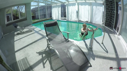 PornX: Chubby mature virtual masturbating at the pool