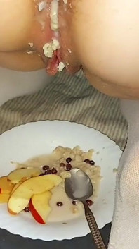 Brei Mit Banane Im Anal!