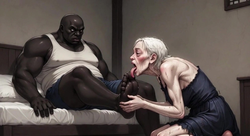 YOUR BEST FANTASY: La nonna schiava di 90 anni lecca i piedi di un...