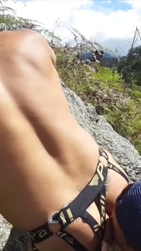 Straight Latino fucking a gay in exhib outdoor cruising