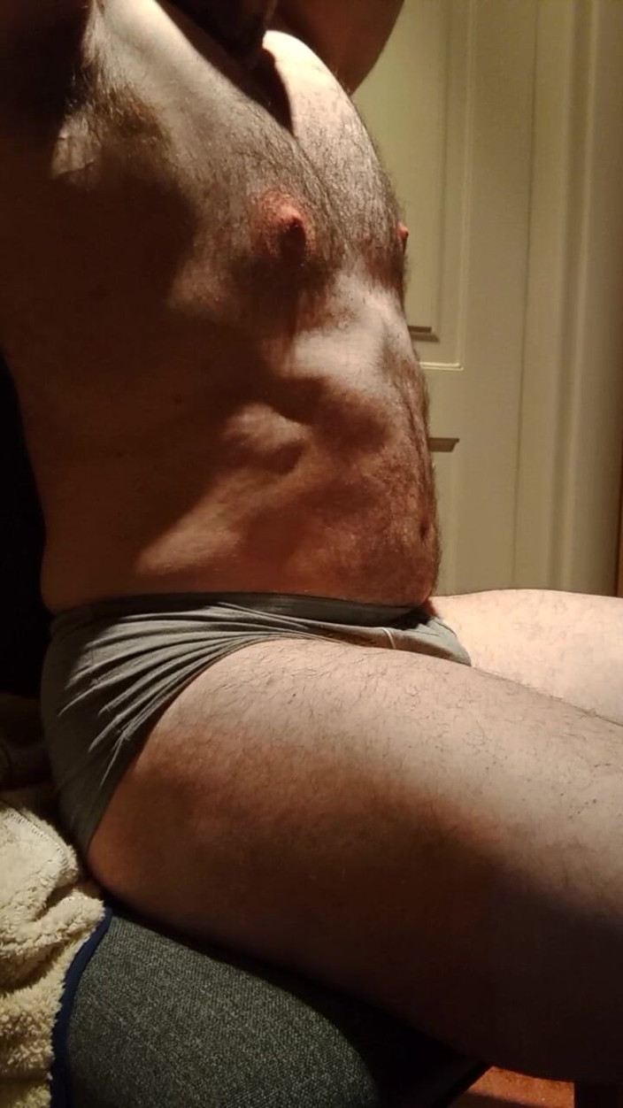 Markwolf: Sitting on the Chair, Touching My Muscles and Puffy Nipples,...