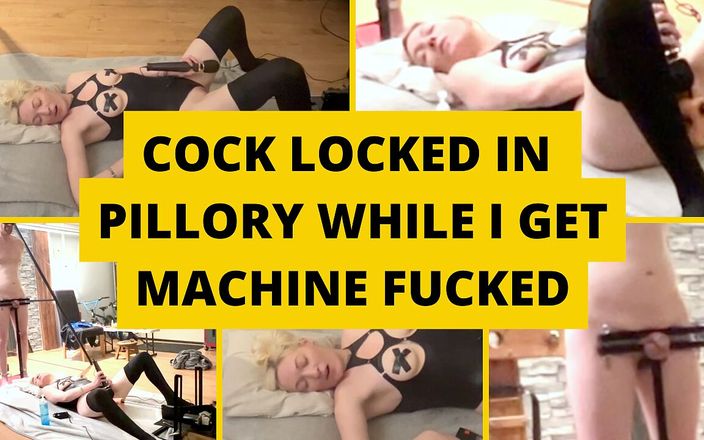 Mistress BJQueen: लंड को पिल्लरी में बंद कर दिया गया जबकि मालकिन की मशीन से चुदाई