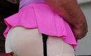 My panties: Precum and Dildo Tease in Satin Knickers