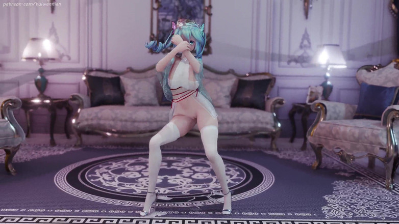 MikuMotion: Hatsune (g)i-dle - Queencard Queen Erotische Uniform Striptease Kolossale Brüste zittern