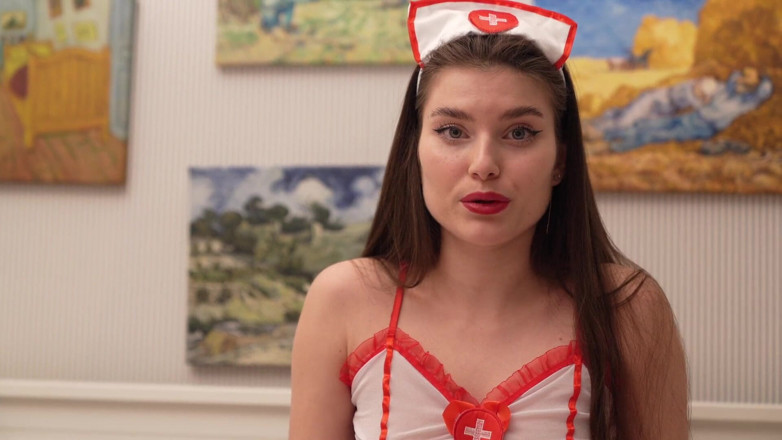 Stefany Kyler: Pipe torride par une infirmière lubrique et sexy