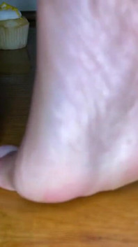 Ebony Girl Smashes Cupcakes with Her Feet