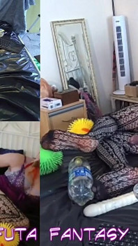 Cewek ini lagi asik fisting dan muasin memeknya pakai mainan seks