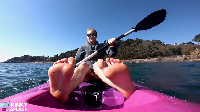 UKCuteGirl Lucy Lauren: Bare Feet JOI Kayak Tease - Risky Outdoor Soles in Public...