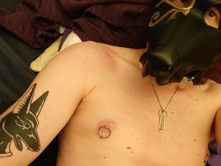 Khawal Star: Tatuato anubis khawal culo vicino gocciolamento buco di sperma goonfuel...
