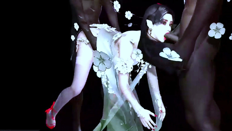 X Hentai: Zwei bbc ficken küken mit dicken möpsen - 3D animation 244