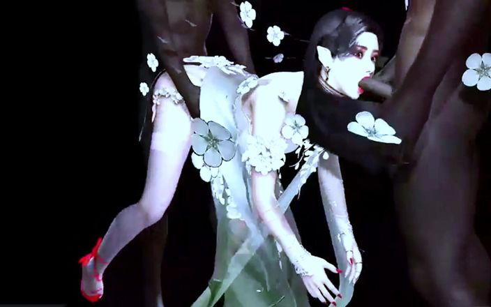 X Hentai: 두 명의 흑인 대물 자지 섹스 거유 창녀 - 3D 애니메이션 244