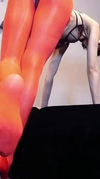 Red Shiny Pantyhose