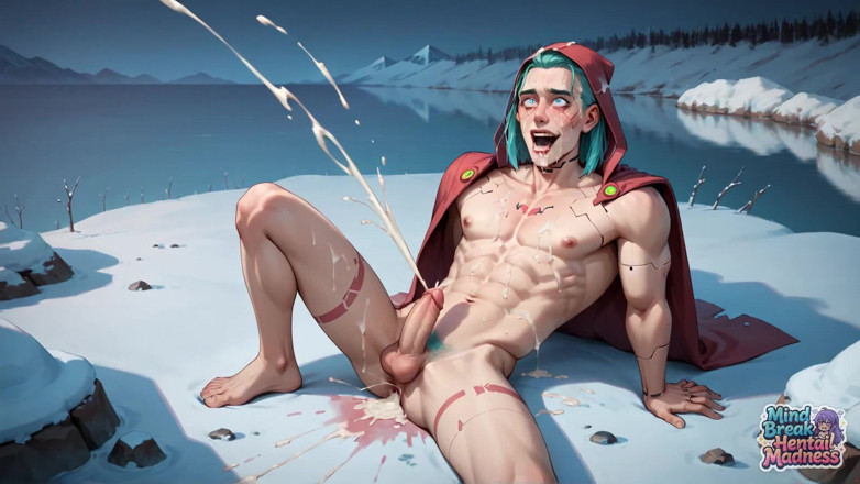 Mind Break Hentai Madness: Crimson Hooded Orgasm in Snowy Peaks