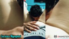 Adrian And Curious: Curious Nympho pussy licking blowjob black cock