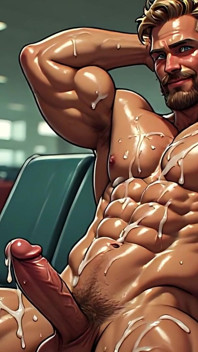 Bela arte de homens cobertos de porra