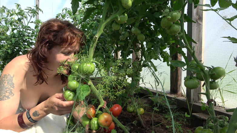 Hera Harding: MILF negara melancap untuk membuat tomato blush
