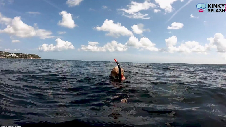 UKCuteGirl Lucy Lauren: Open Water Freedive Ultra Long Fins, Wetsuit &amp; Snorkel Gear