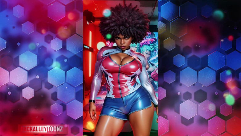 Back Alley Toonz: Video âm vật vú bự của Jones da đen