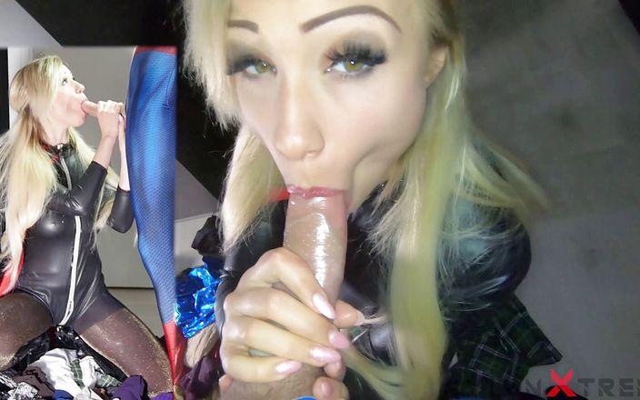 Nylon Xtreme: Gabi Gold Lurex Gold blanka nylonstrumpbyxor
