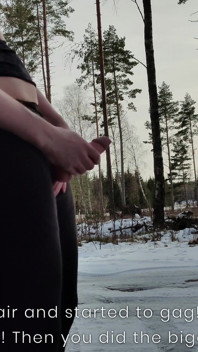 Risky Flashing Fantasy Adventure Jerking and Cumshot Outdoor